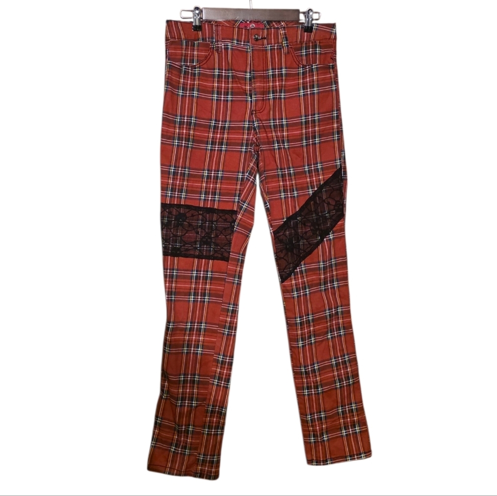 Daang Goodman Royal Bones Tripp NYC plaid Lace Pants